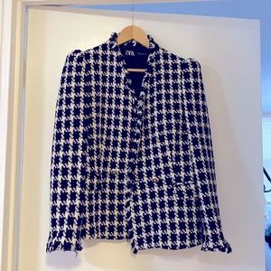 Zara tweed blazer size M